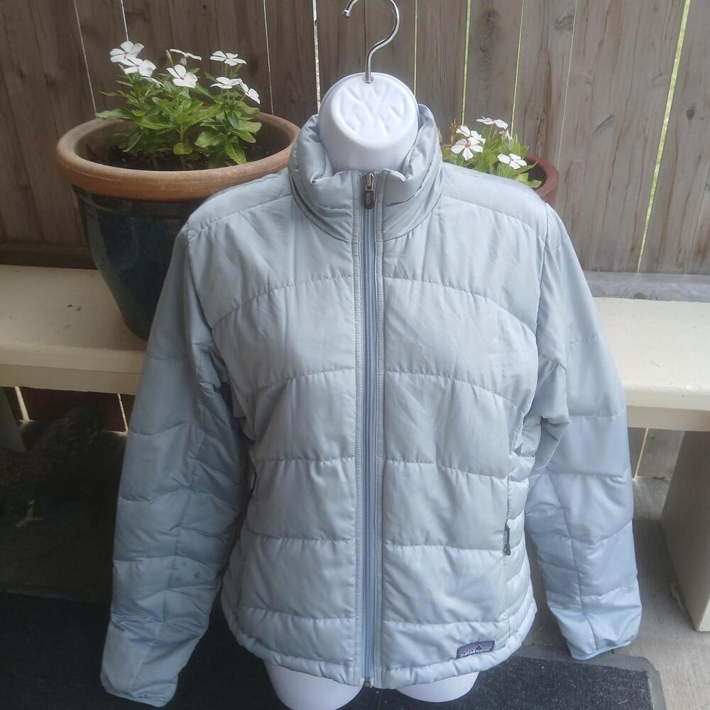 Patagonia Down Filled Puffer Jacket Coat Size S  Women's Light Blue